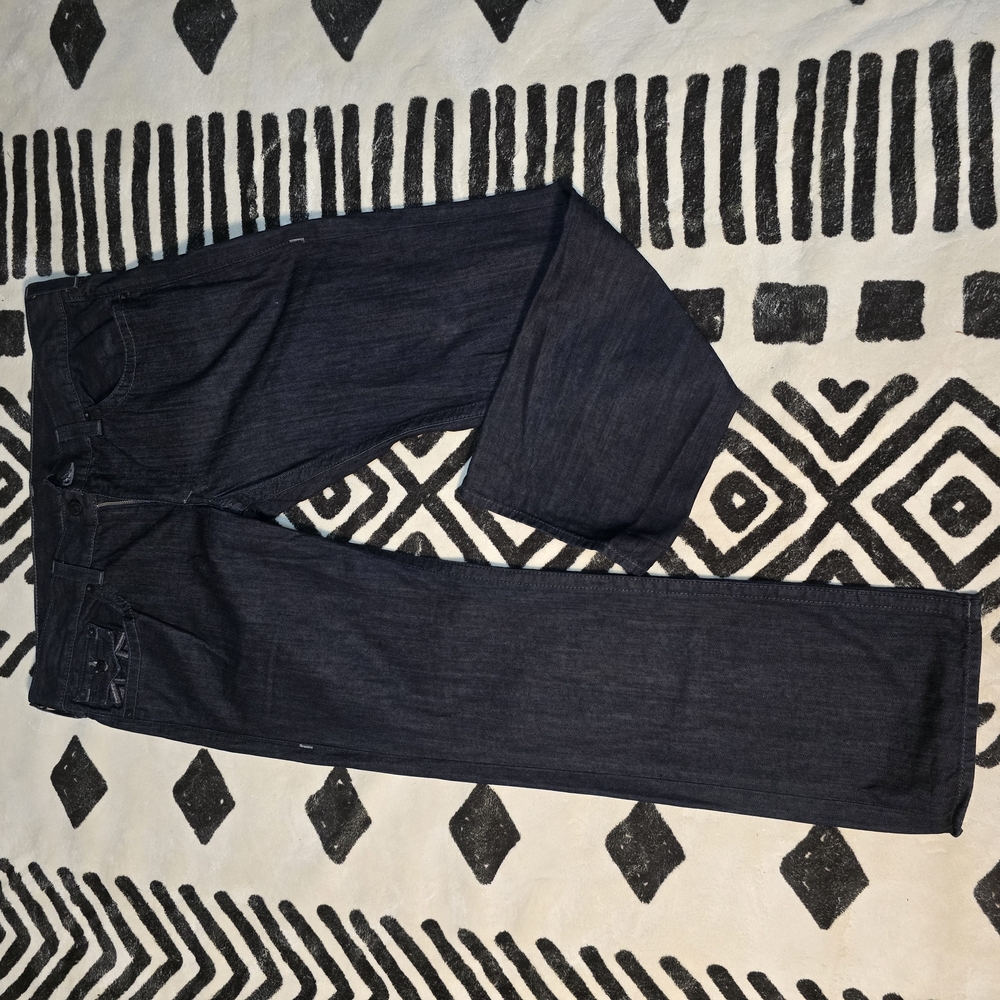True Religion Black Straight Jeans